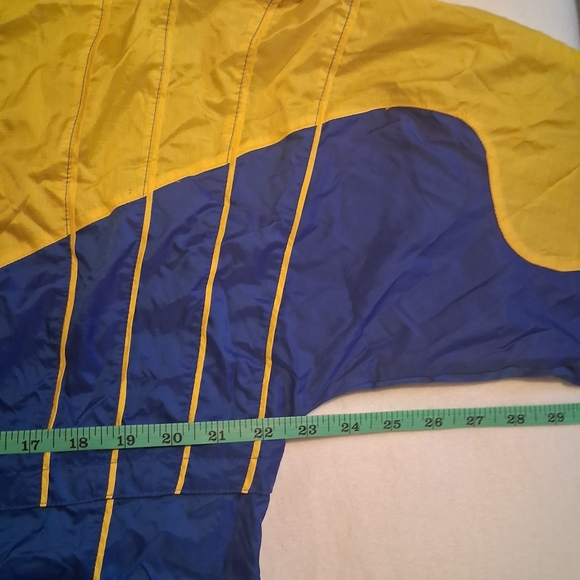 Jordan Boys Small Retro Full Zip Windbreaker Jacket Blue Yellow 23 - Picture 10 of 12